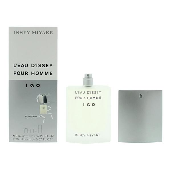 Issey Miyake L'eau D'issey Pour Homme IGO Mens Eau De Toilette 80ml Bottle + 20ml Cap To Go Fragrance