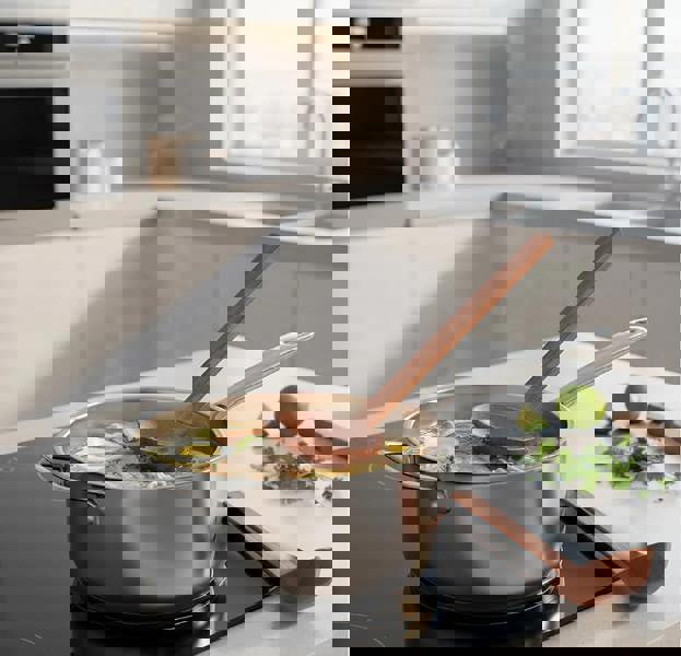 Anygleam Brown 4pcs Wooden Strainer Soup Spoon Kitchen Tableware