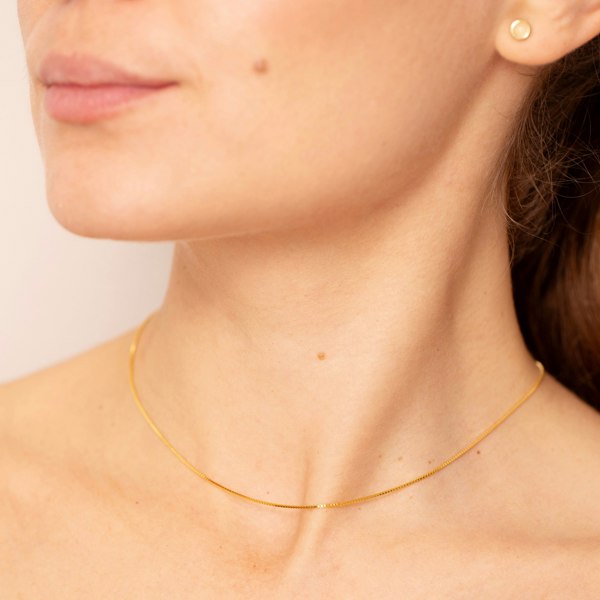 Gold Trip Mini Box Chain Necklace