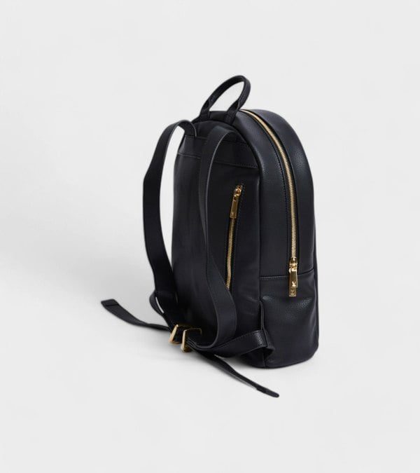 Votch Laurie Vegan Bio-Based Bamboo Leather Backpack in Black