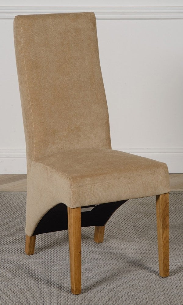 That's Furniture Oslo 90 x 90cm Small Square Oak Dining Set with Lola Fabric Chairs
