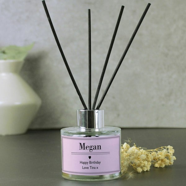 Personalised Memento Company Personalised Classic Pink Reed Diffuser