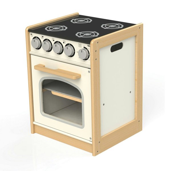 Tidlo Wooden Education Cooker Featuring Clicking Dials & Front Opening Door