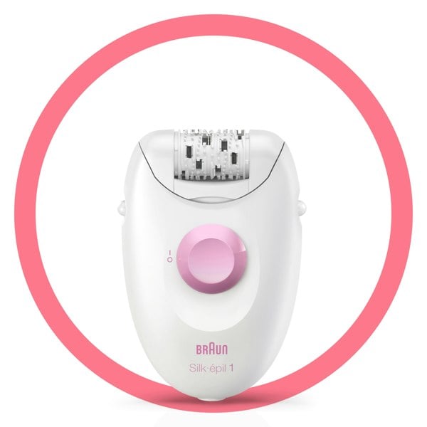 Braun Silk-epil 1 1-176 Epilator - White/Pink