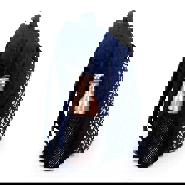 Fitness Mad Yoga Backpack - Blue Bottle Holder