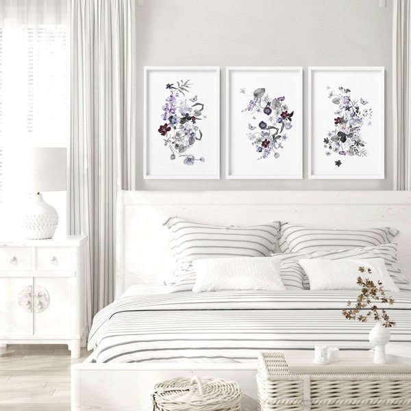 Bedroom wall picture | set of 3 prints for bedroom walls