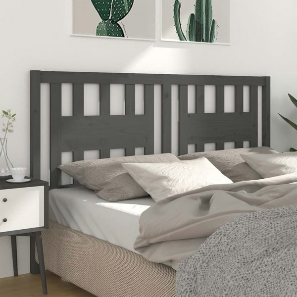 Berkfield Headboard Grey 166x4x100 cm Solid Wood Pine