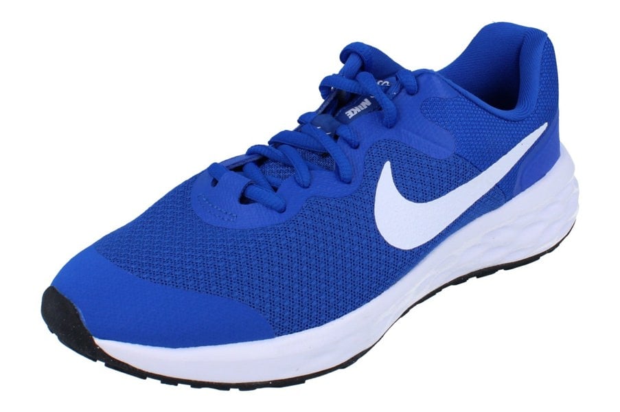 Nike Revolution 6 NN GS Trainers Dd1096  411 - Game Royal White Black 411 - Photo 0