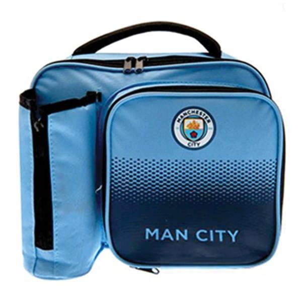 Manchester City FC Lunch Bag With Bottle Holder, Lunch Accessories, Sports, Gift