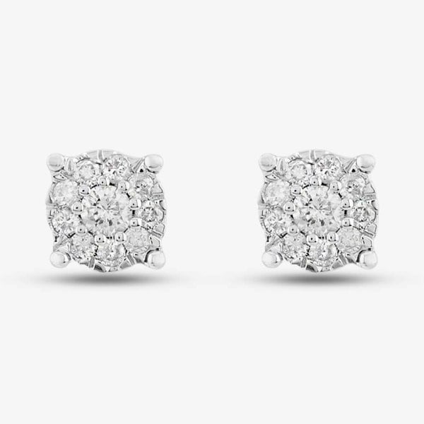 T. H. Baker 9ct White Gold 0.50ct Diamond Round Cluster Jewellery Set TH0121715