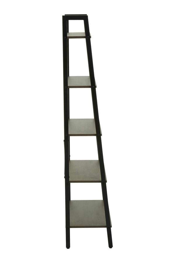 Interiors by Premier Bradbury Five Tier Dark Oak Veneer Ladder Shelf Unit