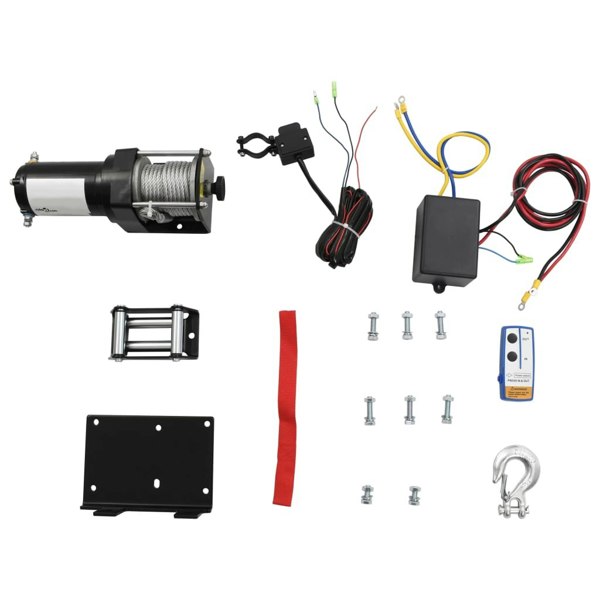 Berkfield Electric Winch 1360 KG Plate Roller Fairlead Wireless Remote Control