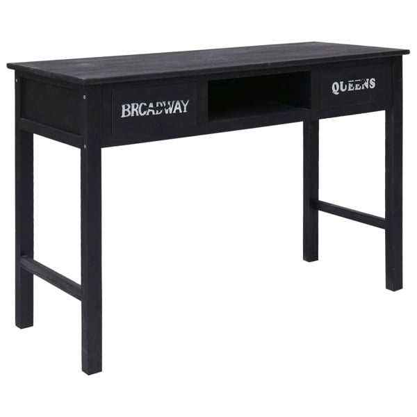 Berkfield Console Table Black 110x45x76 cm Wood