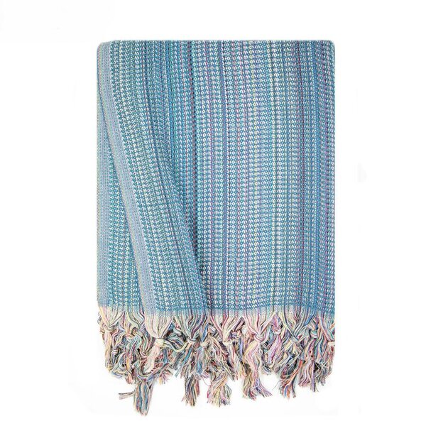 Cotton and Olive Myrtle XL Cotton Blanket - Teal