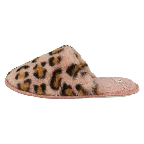 Spot On Ladies Spot On Leopard Detailed Mule Slippers X2114