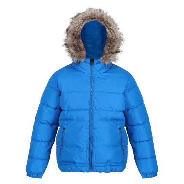 Regatta Childrens/Kids Faux Fur Trim Parka - Blue - 
