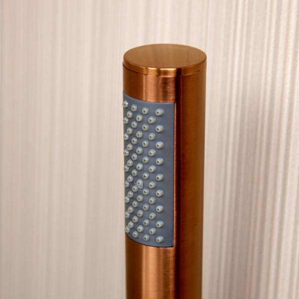 Flode Eslov | Bath Shower Mixer Tap | Includes Handset and Holder | Copper