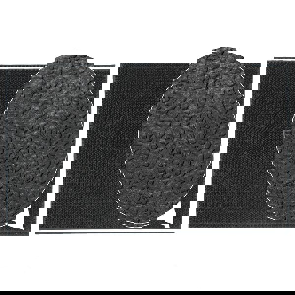 JVL Condor Classic Astro Turf-Look Rubber Scraper Mat, Black, 45x75cm