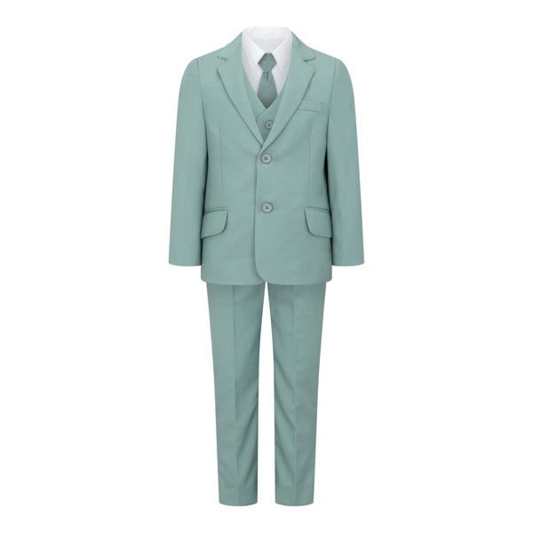 boys sage green suit 5 piece