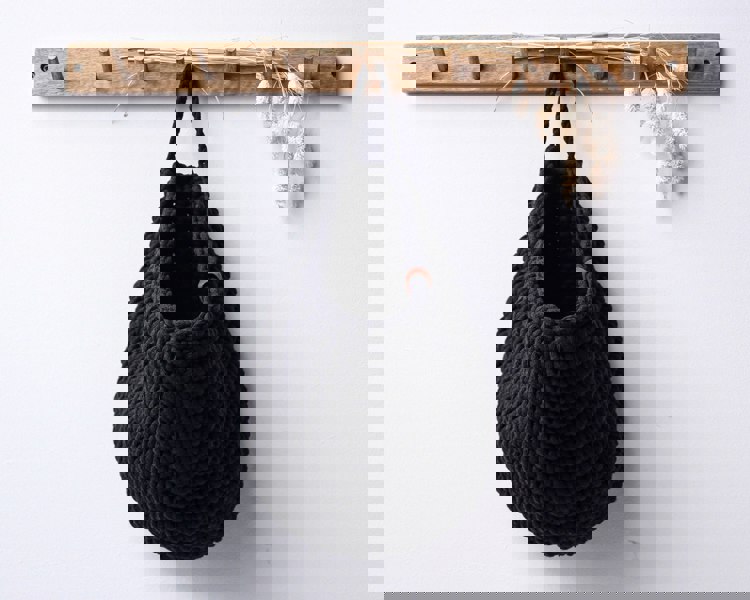 Zuri House Crochet hanging bags | BLACK