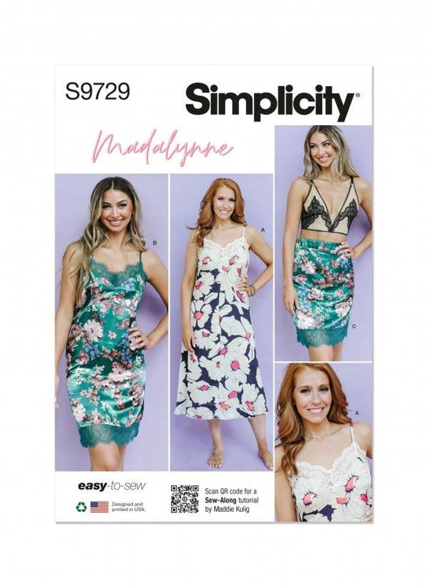 Simplicity Sewing Pattern 9729, Dresses, Skirts, Pyjamas for Women, AA (XS-S-M-L-XL) - Easy