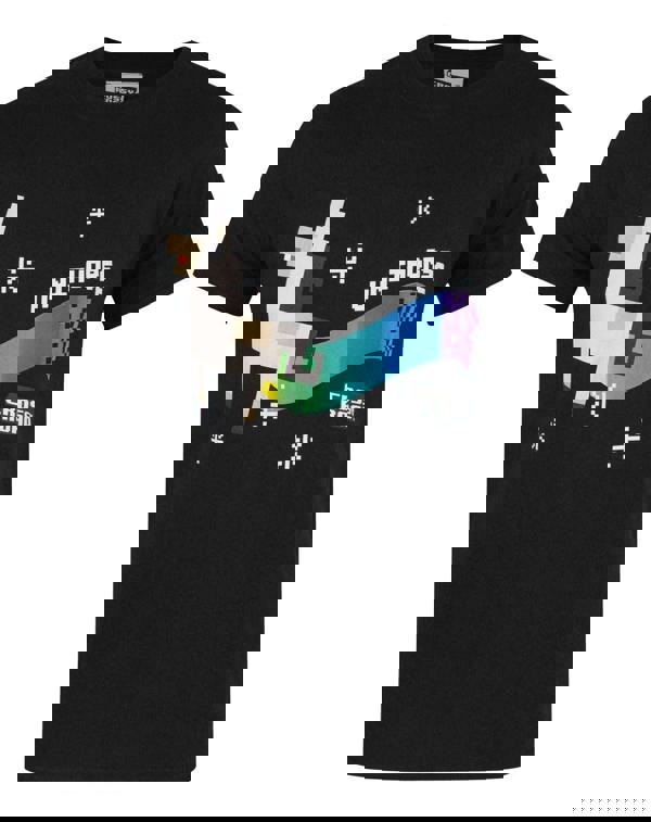 Crossy Road Mens Black Unihorse Short Sleeved T-Shirt