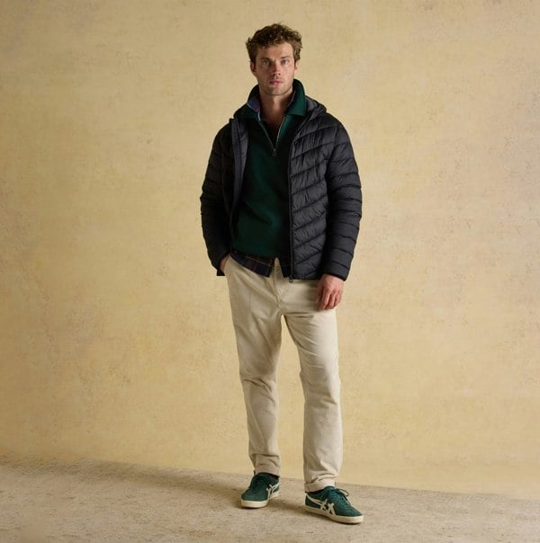 Joules GARRETT Mens Showerproof Padded Jacket Black