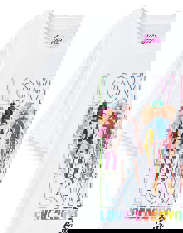 Barbie Womens White Barbie Dolls Short Sleeved T-Shirt