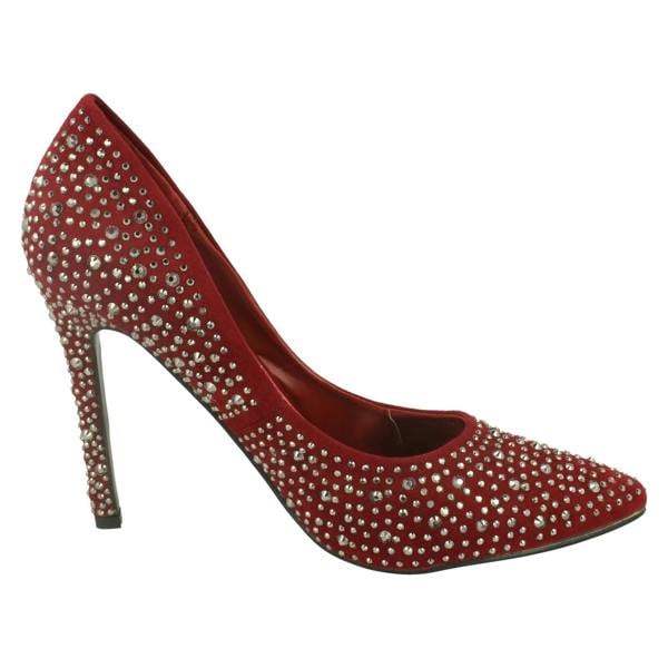 Anne Michelle Ladies Anne Michelle Diamante Court Shoes