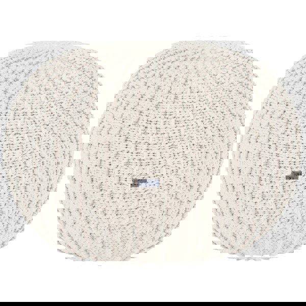 Knitted pouffe, Large | IVORY - Zuri House