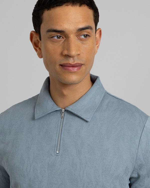Steel & Jelly Norwood - Leaf Textured Polo Shirt