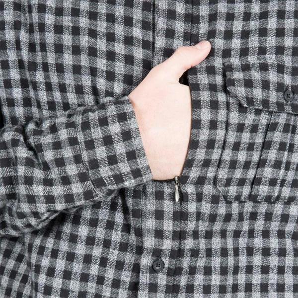 Trespass Mens Checked Regular Shirt - Black - 