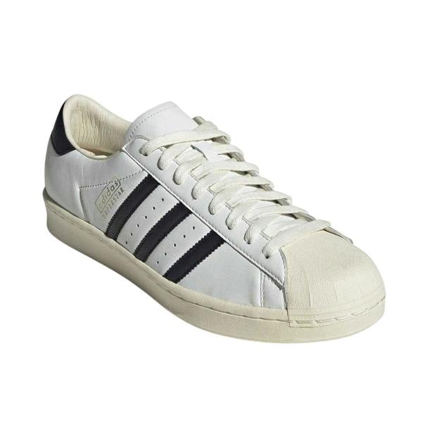 Adidas Mens Superstar Leather Shoes - Cream/Black - 