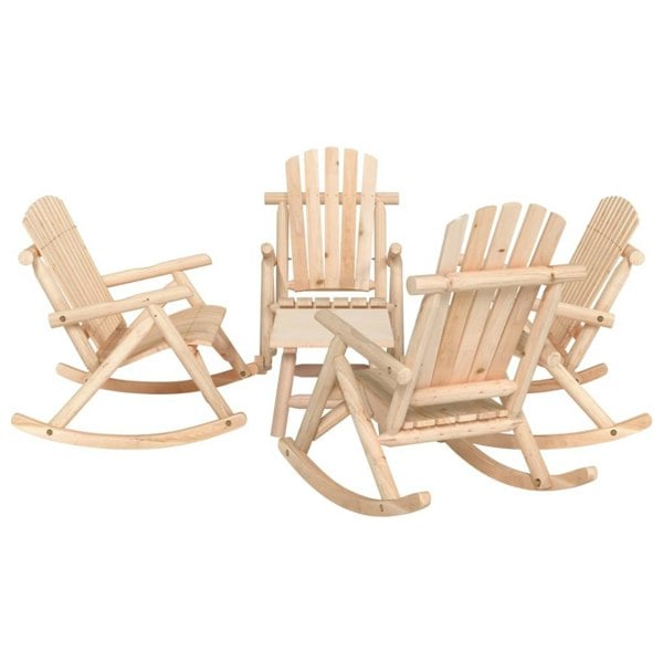 Berkfield 5 Piece Garden Lounge Set Solid Wood Spruce
