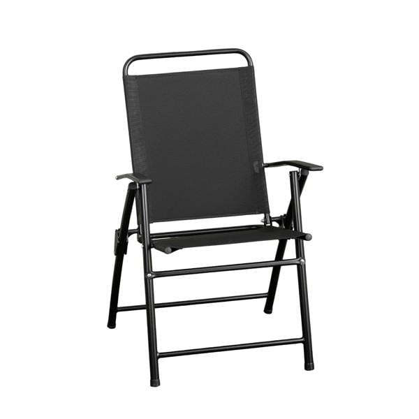Samuel Alexander Multi-Position Folding Garden Patio Single Chair in Black
