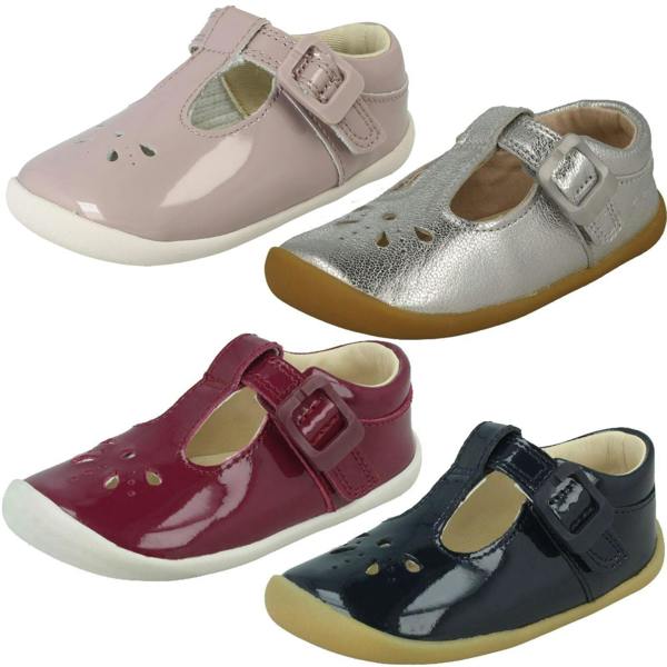 Clarks Girls Clarks Casual T-Bar Shoes Roamer Star