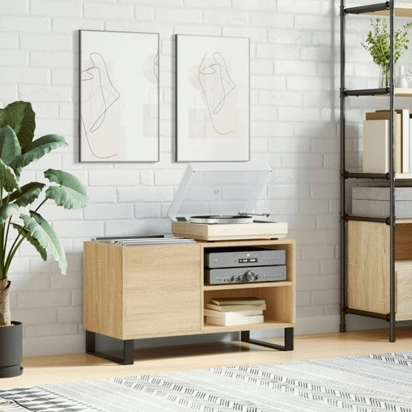 Berkfield Record Cabinet Sonoma Oak 85x38x48 cm Engineered Wood