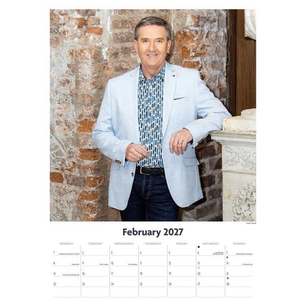 Daniel O'Donnell A3 Calendar 2027, Wall Calendars, Month To View, Entertainment, Gift
