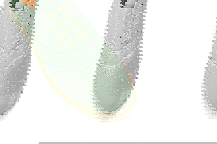 Embassy London Brick Lane - Green - Women's contrast leather lace-up brogue