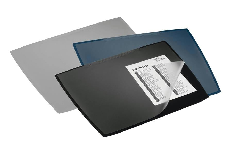 Durable ARTWORK Overlay Desk Mat with Clear Anti-Glare Cover | 5 Pack | Blue