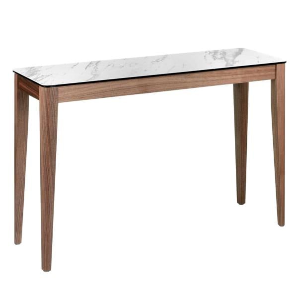 Angel Cerdá Porcelain marble and walnut rectangular console table 3082