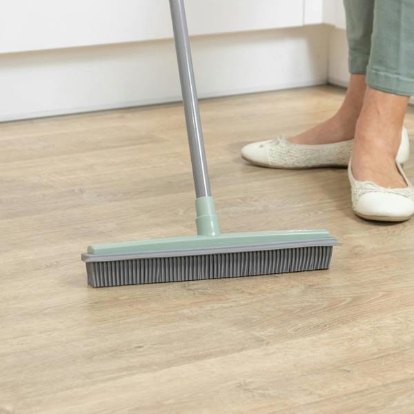 JVL Rubber Broom - Grey