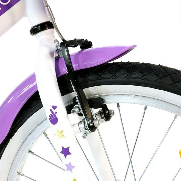Dino Bikes K-Pop Idol 20in Kids Bike - White/Purple
