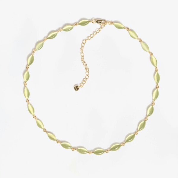 Uchi & Soto Nekomeishi Green Cats Eye Necklace