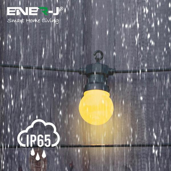 ENER-J 13 Meters RGB String Light Kit, 5V 5W (20 RGB Bulbs + IR Remote + UK Adapter)