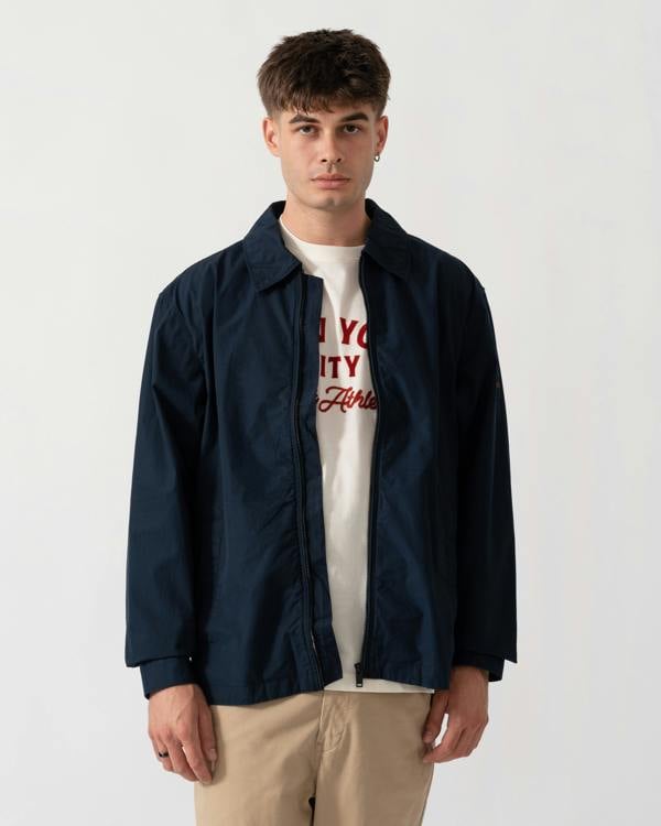 BOSS Orange Lutti Mens Overshirt - Dark Blue 404 front