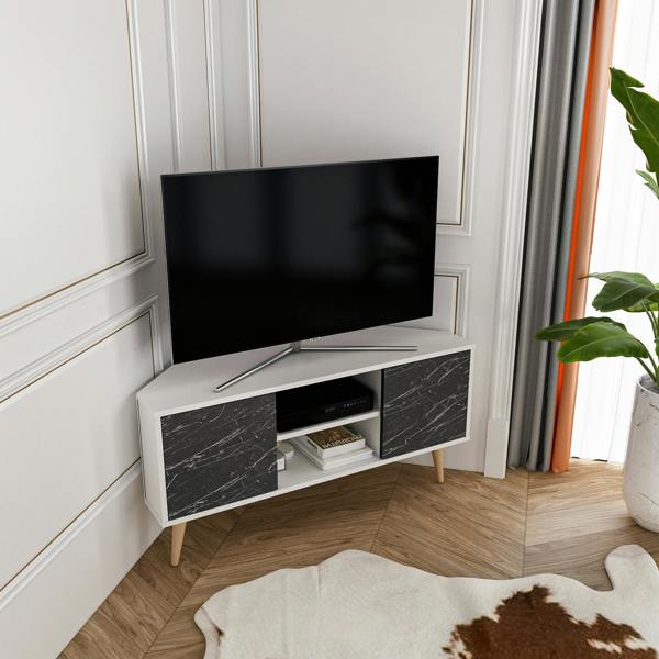 Decorotika Lesson Corner TV Stand TV Unit TV Cabinet for TVs up to 55"
