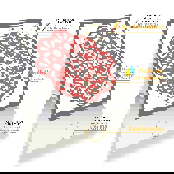 WT1521 Malia Colourful Tiles Mix Wall Stickers - 15 cm x 15 cm - 24 pcs.