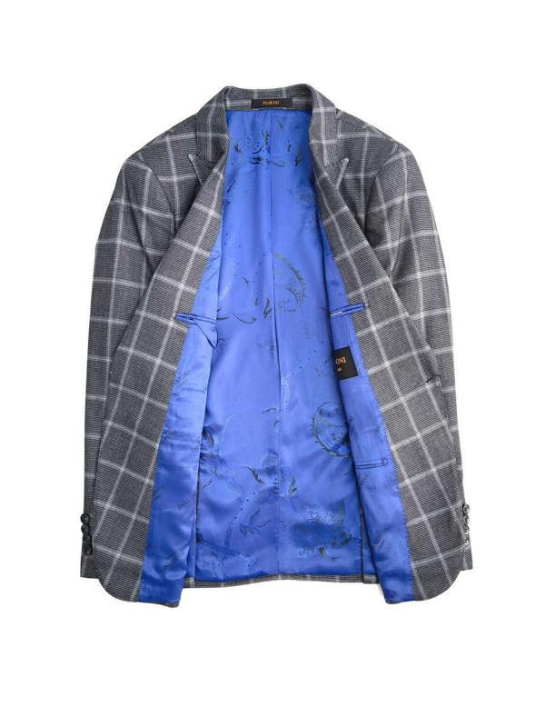 Grey Check Houndstooth 3-Piece Suit