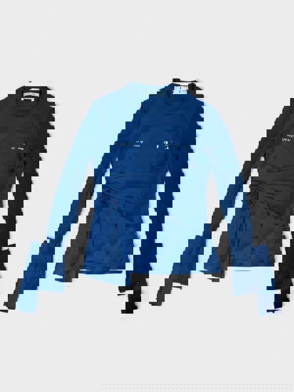 Off - White Wrap Top Blue - Supplied FashionOff White